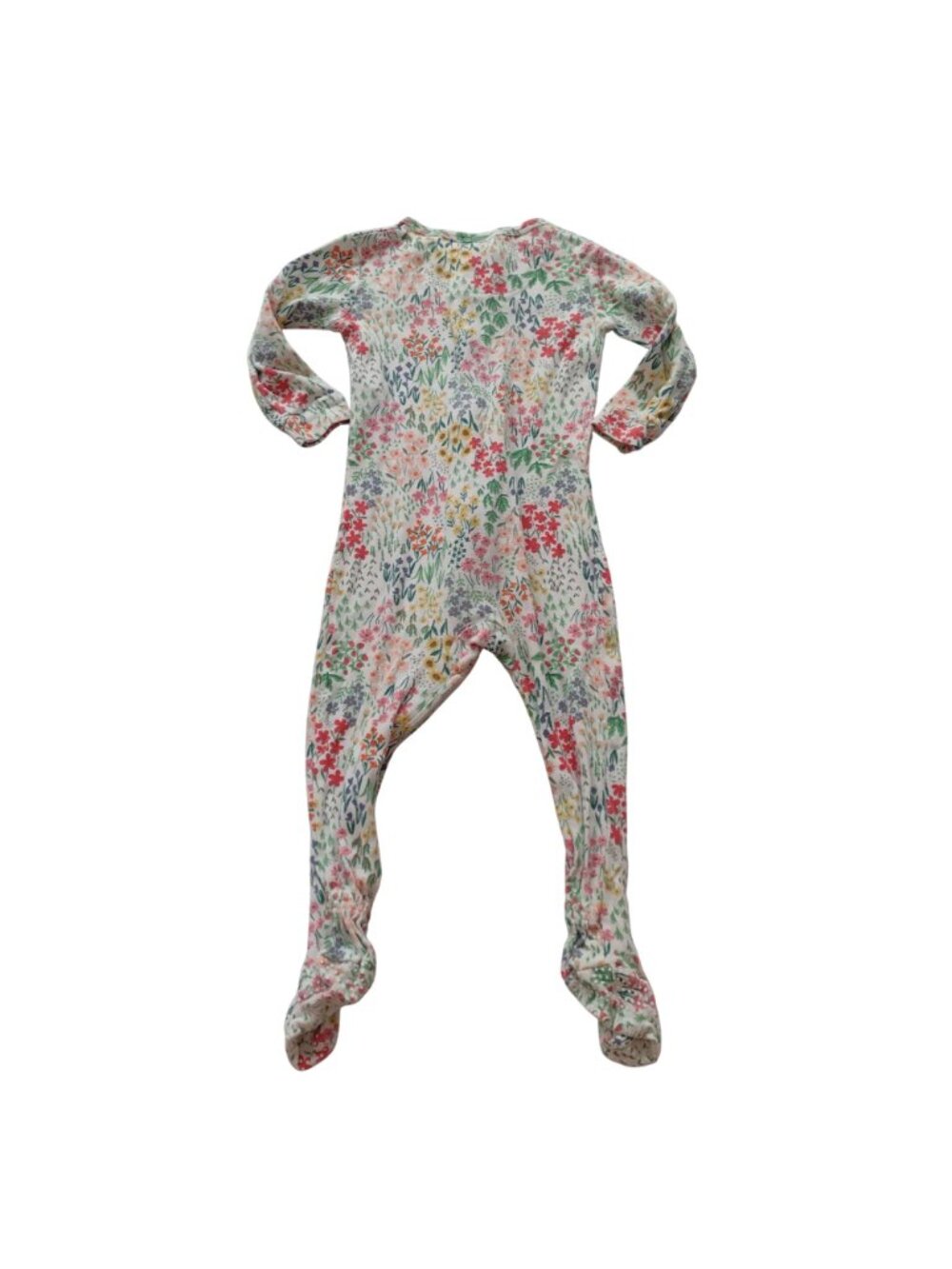 Baby Gap Organic Cotton Pajamas 18-24 M Floral Veggie Printed One Piece - Picture 9 of 10